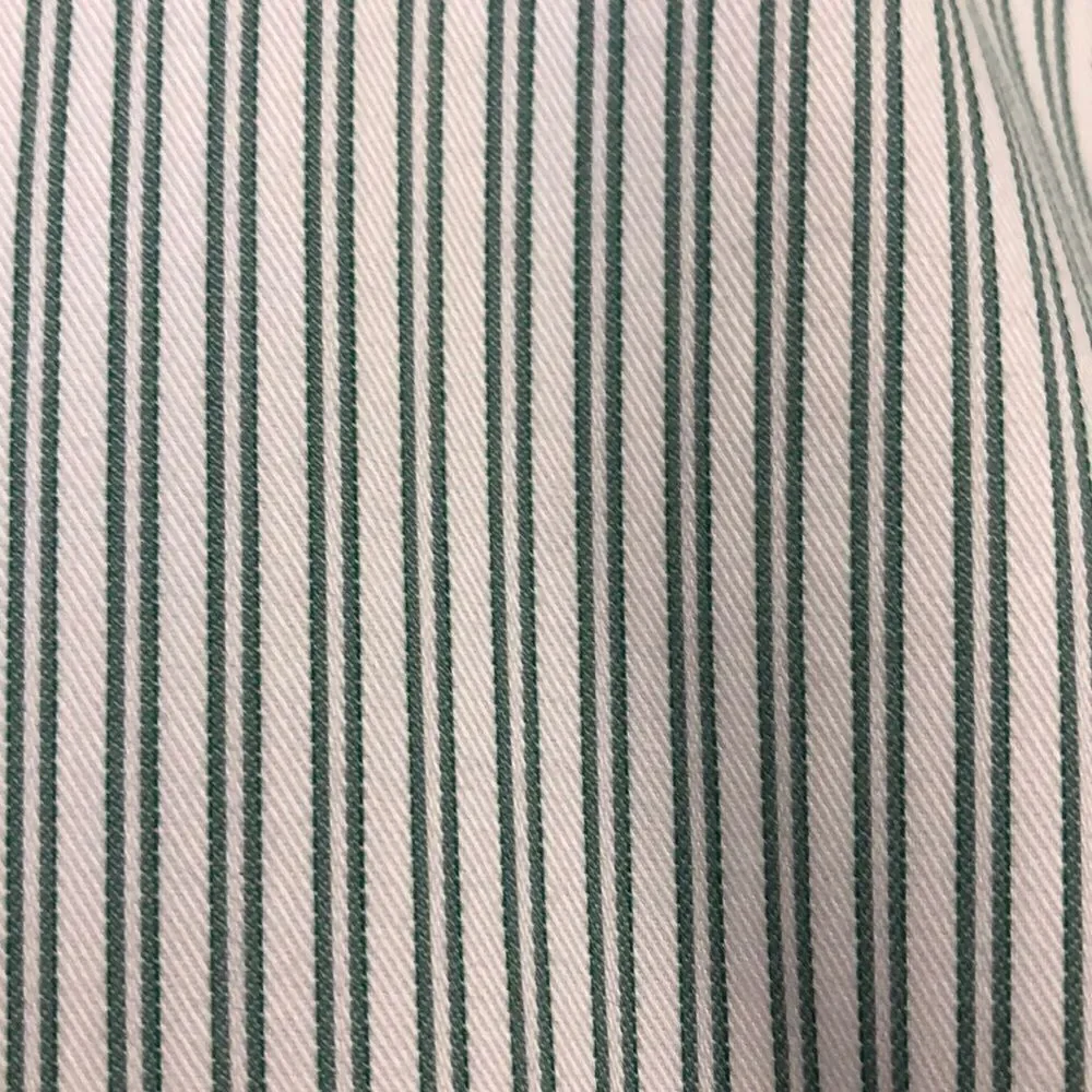 Banana Republic Slim Fit Non-Iron Green Stripe Dress Shirt Men’s 14-14.5
